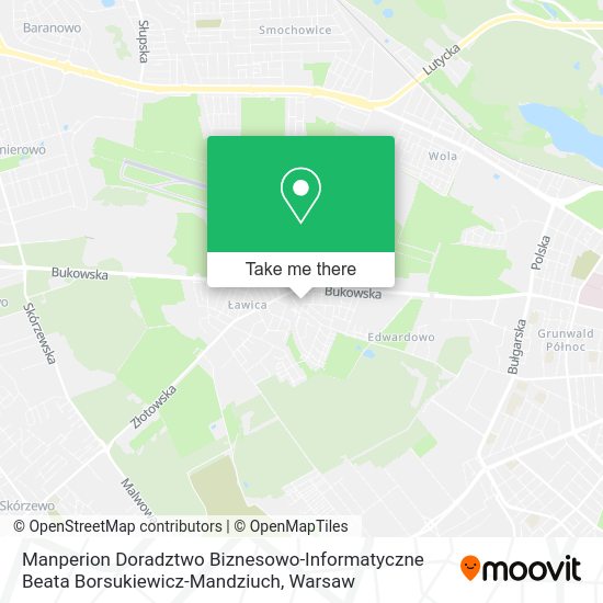 Manperion Doradztwo Biznesowo-Informatyczne Beata Borsukiewicz-Mandziuch map