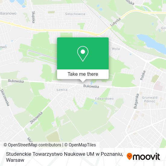 Studenckie Towarzystwo Naukowe UM w Poznaniu map