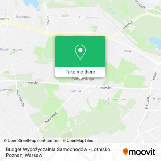 Budget Wypożyczalnia Samochodów - Lotnisko Poznan map