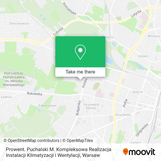 Prowent. Puchalski M. Kompleksowa Realizacja Instalacji Klimatyzacji i Wentylacji map