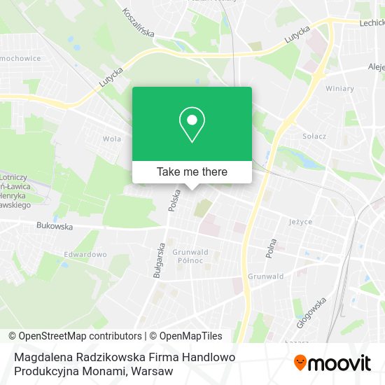 Magdalena Radzikowska Firma Handlowo Produkcyjna Monami map