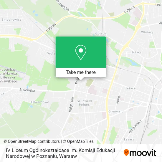 IV Liceum Ogólnokształcące im. Komisji Edukacji Narodowej w Poznaniu map