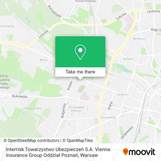 Interrisk Towarzystwo Ubezpieczeń S.A. Vienna Insurance Group Oddział Poznań map