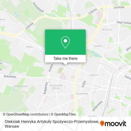 Oleksiak Henryka Artykuły Spożywczo-Przemysłowe map