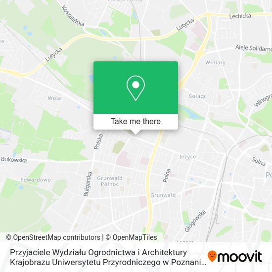 Przyjaciele Wydziału Ogrodnictwa i Architektury Krajobrazu Uniwersytetu Przyrodniczego w Poznaniu map