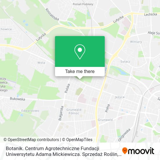 Botanik. Centrum Agrotechniczne Fundacji Uniwersytetu Adama Mickiewicza. Sprzedaż Roślin map