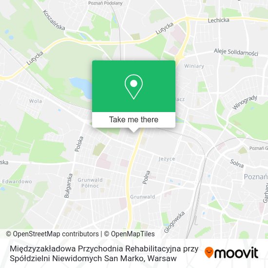 Międzyzakładowa Przychodnia Rehabilitacyjna przy Spółdzielni Niewidomych San Marko map