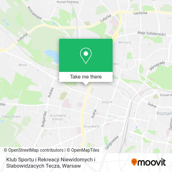 Klub Sportu i Rekreacji Niewidomych i Slabowidzacych Tecza map