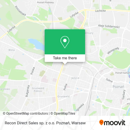 Карта Recon Direct Sales sp. z o.o. Poznań