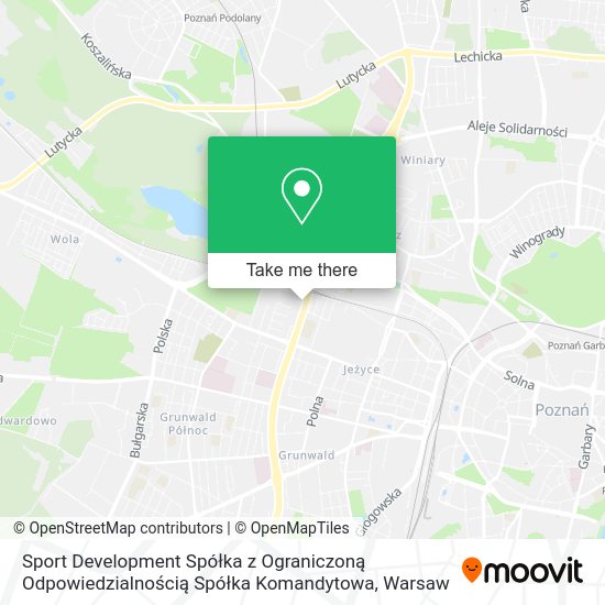 Sport Development Spółka z Ograniczoną Odpowiedzialnością Spółka Komandytowa map