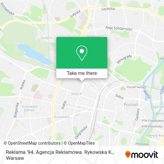 Reklama '94. Agencja Reklamowa. Rykowska K. map