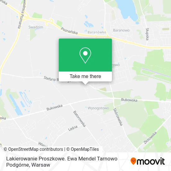 Карта Lakierowanie Proszkowe. Ewa Mendel Tarnowo Podgórne