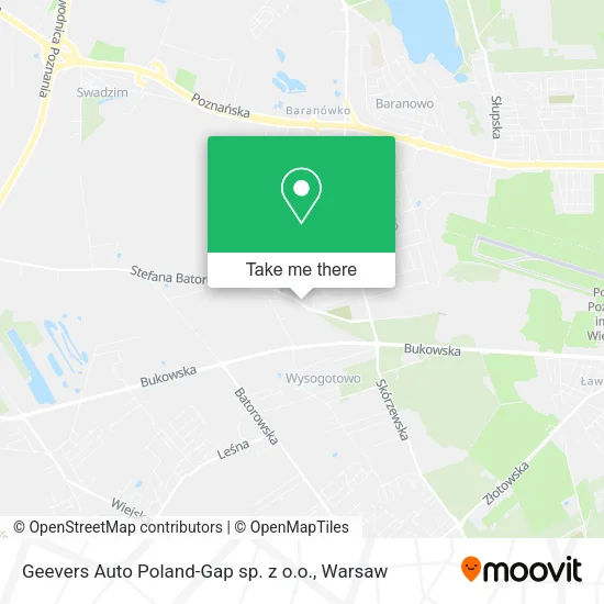 Карта Geevers Auto Poland-Gap sp. z o.o.