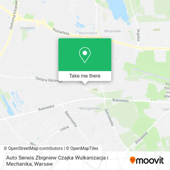 Карта Auto Serwis Zbigniew Czajka Wulkanizacja i Mechanika