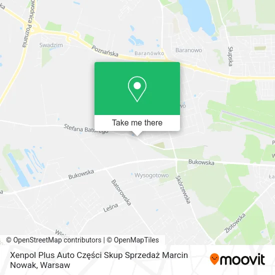 Xenpol Plus Auto Części Skup Sprzedaż Marcin Nowak map