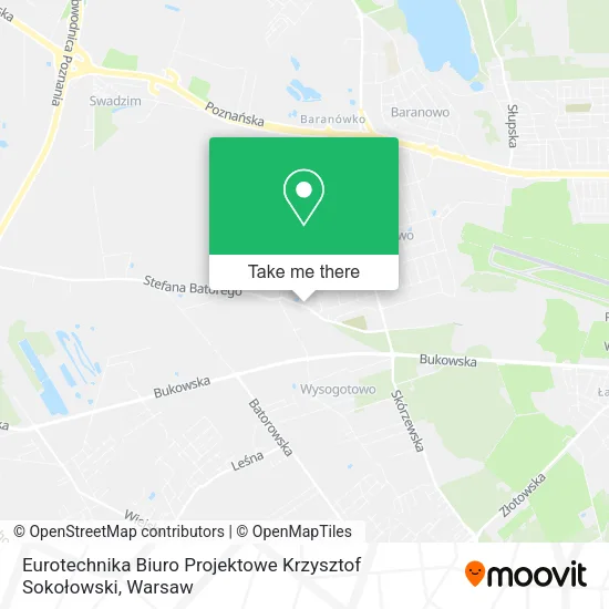 Eurotechnika Biuro Projektowe Krzysztof Sokołowski map