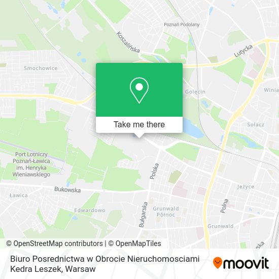 Biuro Posrednictwa w Obrocie Nieruchomosciami Kedra Leszek map