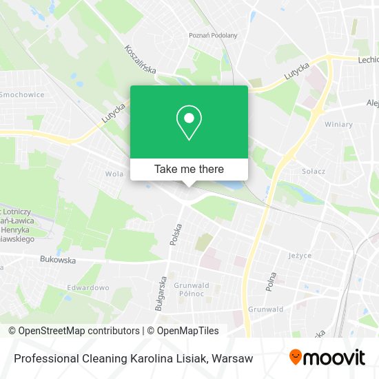 Professional Cleaning Karolina Lisiak map