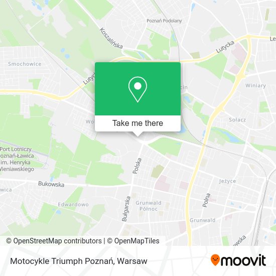 Motocykle Triumph Poznań map