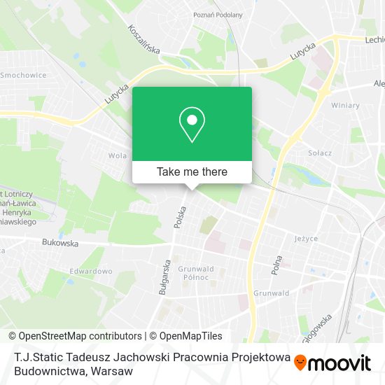 Карта T.J.Static Tadeusz Jachowski Pracownia Projektowa Budownictwa