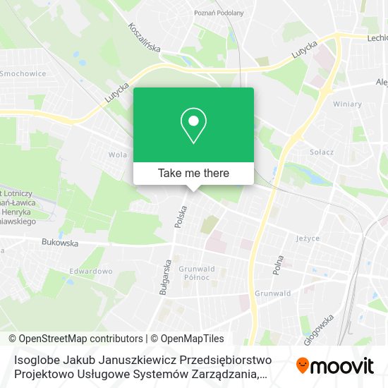 Isoglobe Jakub Januszkiewicz Przedsiębiorstwo Projektowo Usługowe Systemów Zarządzania map