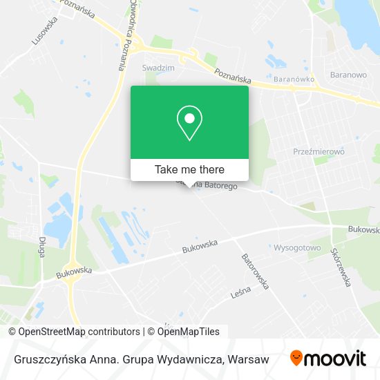 Gruszczyńska Anna. Grupa Wydawnicza map