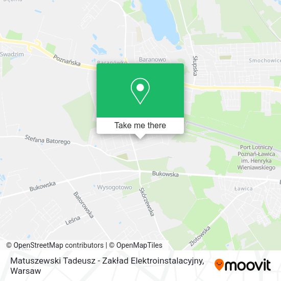 Matuszewski Tadeusz - Zakład Elektroinstalacyjny map