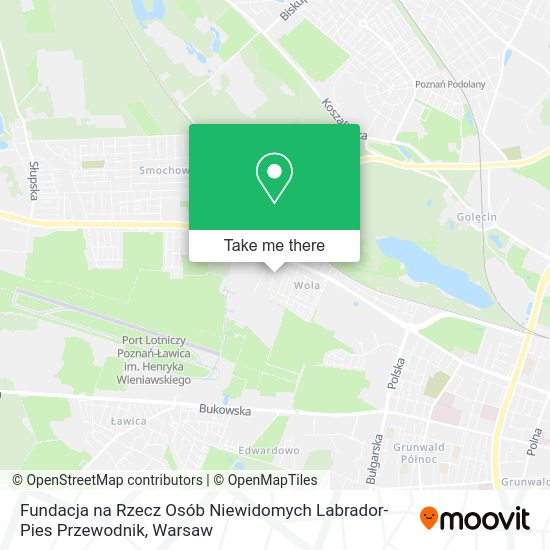 Fundacja na Rzecz Osób Niewidomych Labrador-Pies Przewodnik map