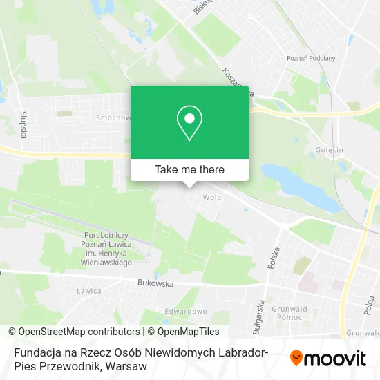 Карта Fundacja na Rzecz Osób Niewidomych Labrador-Pies Przewodnik