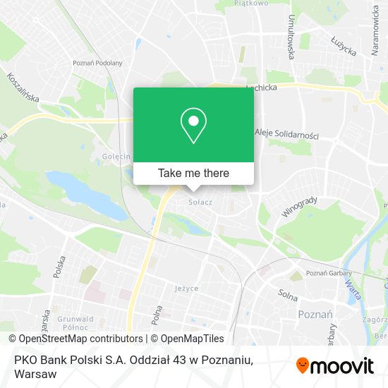 PKO Bank Polski S.A. Oddział 43 w Poznaniu map