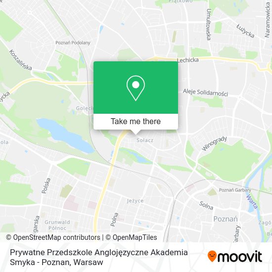 Prywatne Przedszkole Anglojęzyczne Akademia Smyka - Poznan map