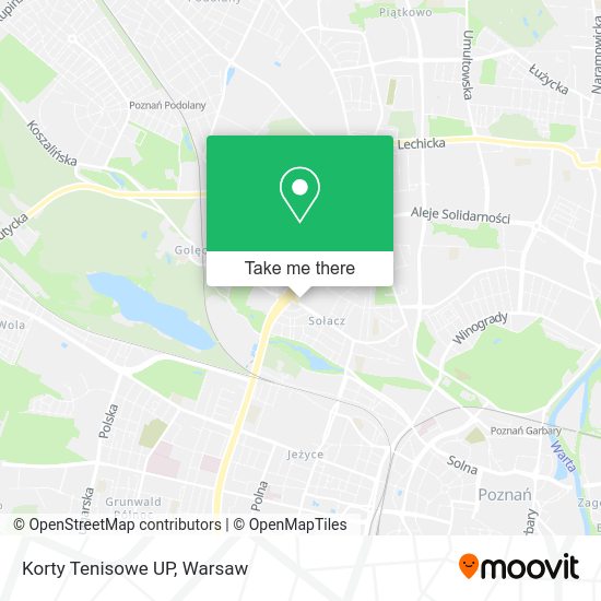 Korty Tenisowe UP map