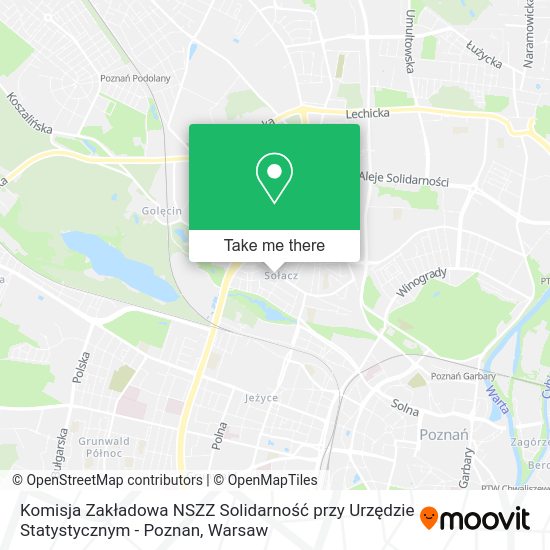 Komisja Zakładowa NSZZ Solidarność przy Urzędzie Statystycznym - Poznan map