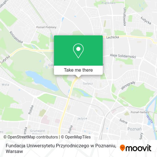 Fundacja Uniwersytetu Przyrodniczego w Poznaniu map