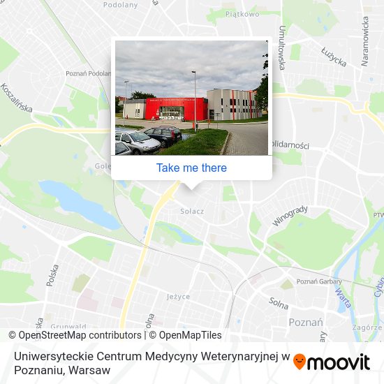 Uniwersyteckie Centrum Medycyny Weterynaryjnej w Poznaniu map