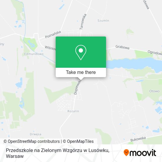 Przedszkole na Zielonym Wzgórzu w Lusówku map