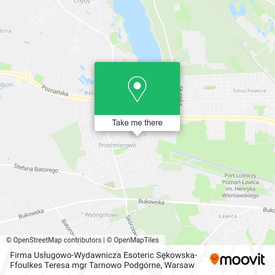 Firma Usługowo-Wydawnicza Esoteric Sękowska-Ffoulkes Teresa mgr Tarnowo Podgórne map