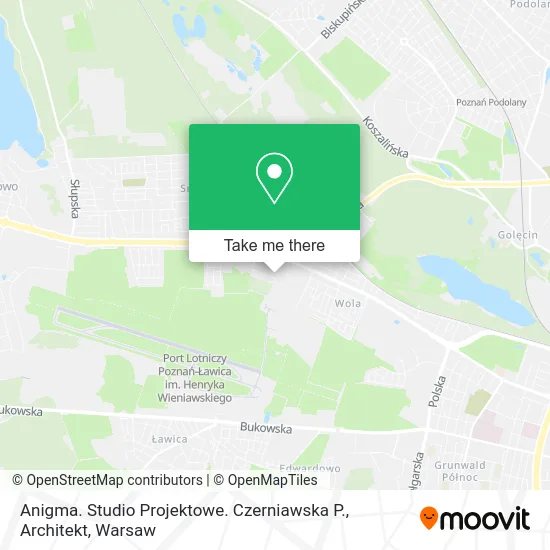 Карта Anigma. Studio Projektowe. Czerniawska P., Architekt