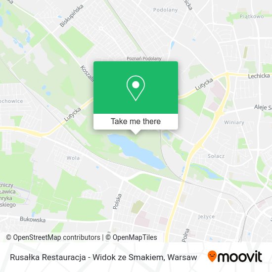 Rusałka Restauracja - Widok ze Smakiem map