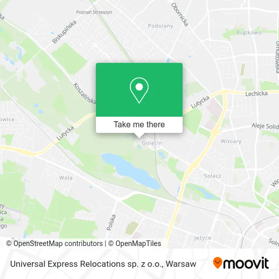 Карта Universal Express Relocations sp. z o.o.