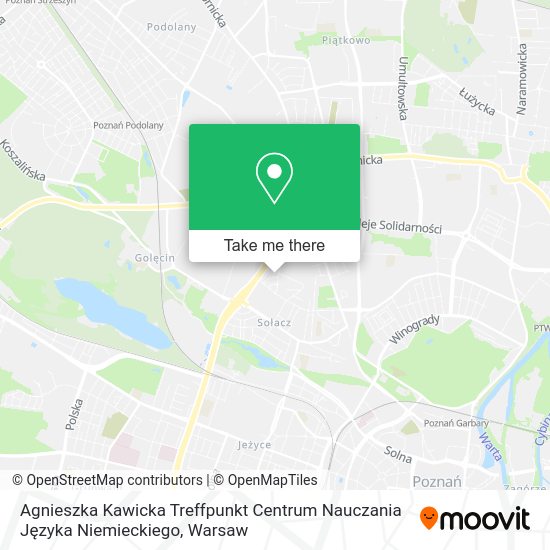 Карта Agnieszka Kawicka Treffpunkt Centrum Nauczania Języka Niemieckiego