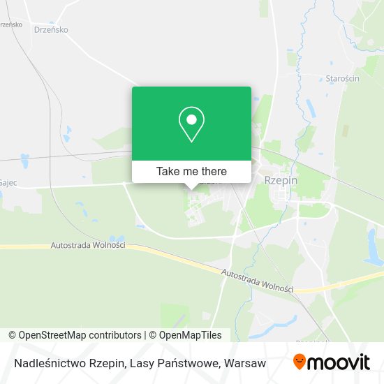 Nadleśnictwo Rzepin, Lasy Państwowe map