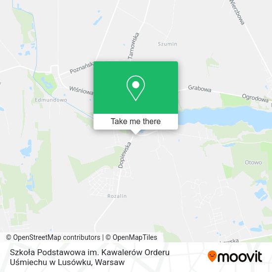 Szkoła Podstawowa im. Kawalerów Orderu Uśmiechu w Lusówku map