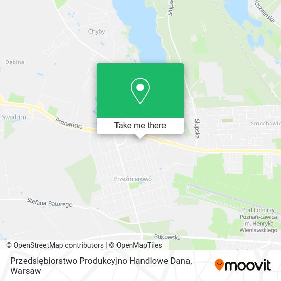 Przedsiębiorstwo Produkcyjno Handlowe Dana map