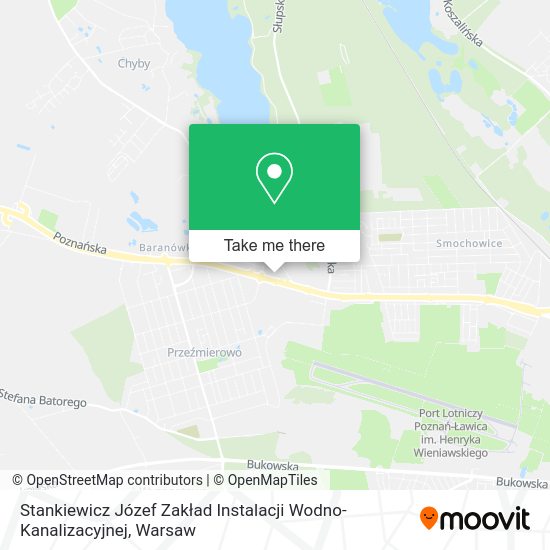 Stankiewicz Józef Zakład Instalacji Wodno-Kanalizacyjnej map