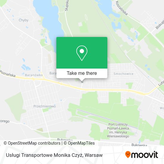 Usługi Transportowe Monika Czyż map