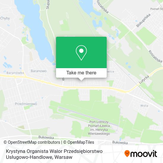 Krystyna Organista Walor Przedsiębiorstwo Usługowo-Handlowe map