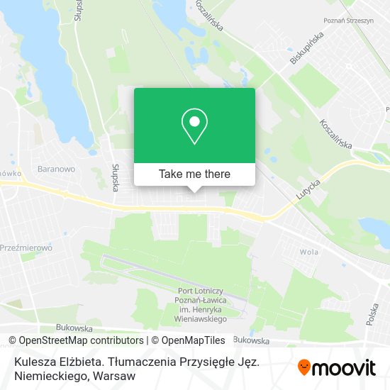 Kulesza Elżbieta. Tłumaczenia Przysięgłe Jęz. Niemieckiego map