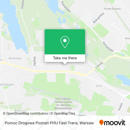 Pomoc Drogowa Poznań PHU Fast-Trans map