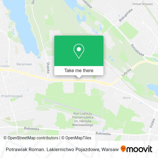 Potrawiak Roman. Lakiernictwo Pojazdowe map